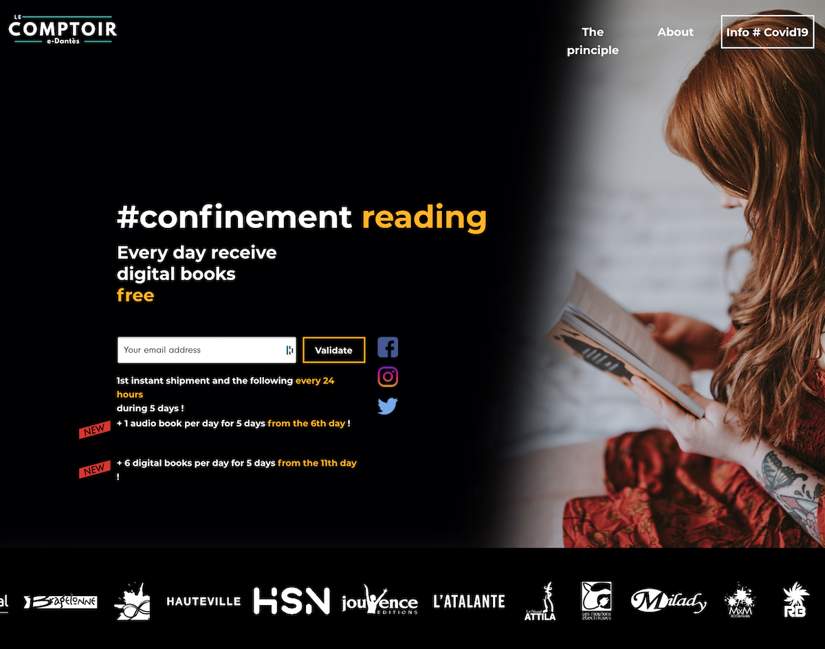 e-Dantes 무료 전자책 방문 페이지