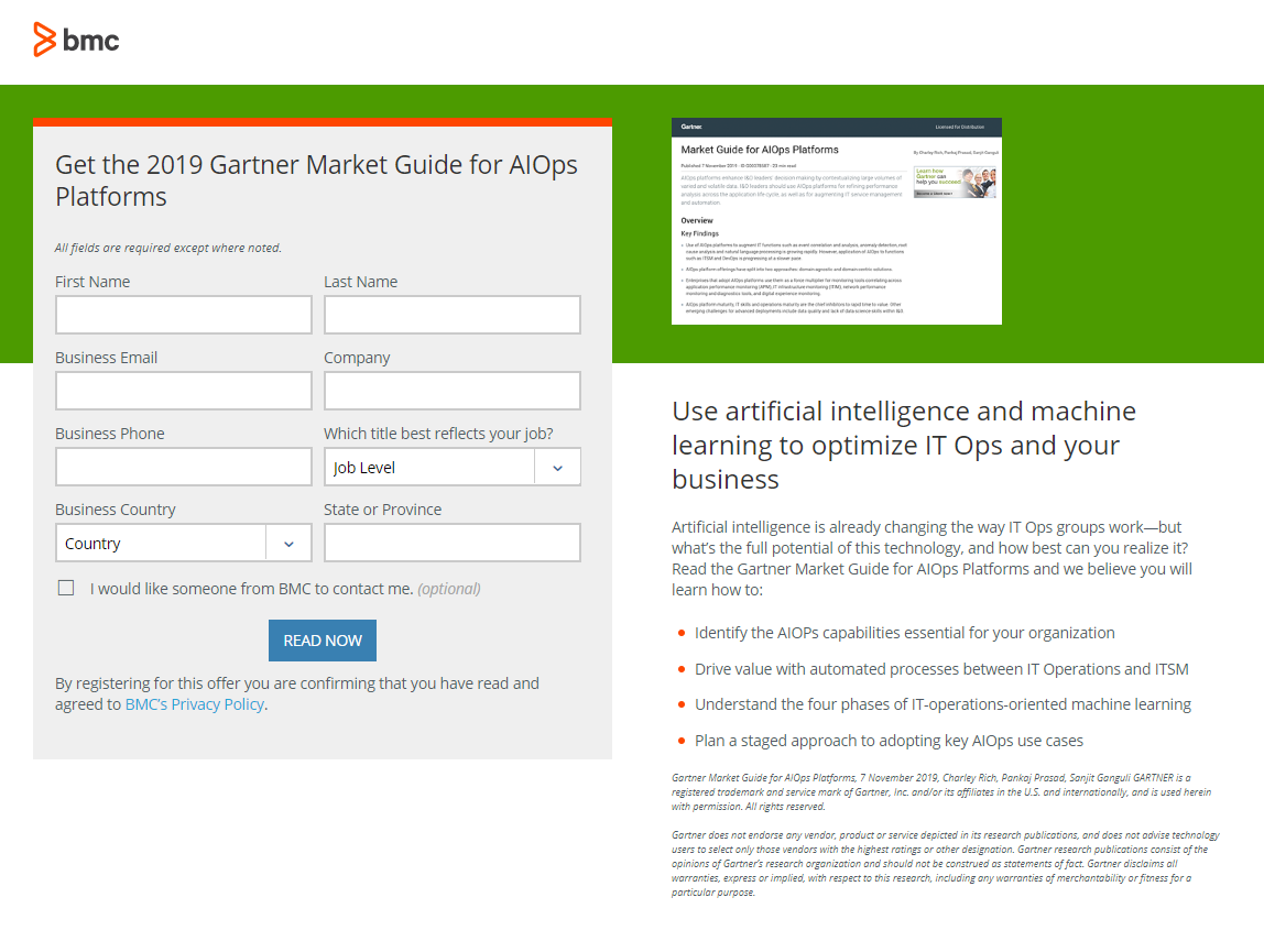 контентная реклама BMC лендинг страницы