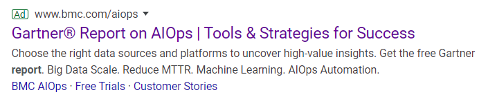 контентная реклама Пример платного поиска BMC