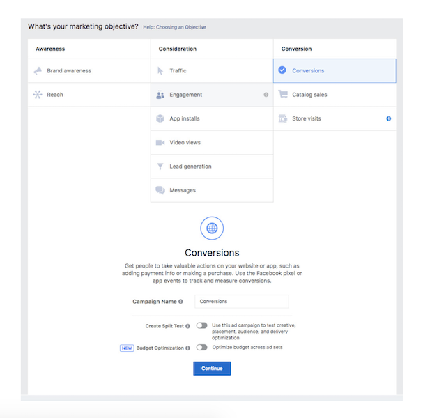 إعلانات التحويل على Facebook تتخذ إجراءات