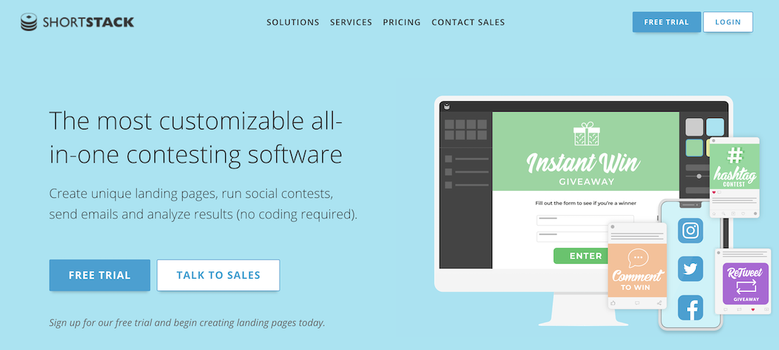 Examen du logiciel de page de destination ShortStack