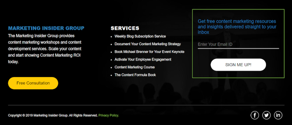 przykład pozwolenia Marketing Insider Group