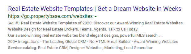 Beispiel für eine Microsoft-Suche