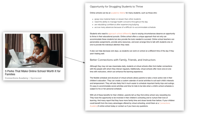 Connections Academy CTAs