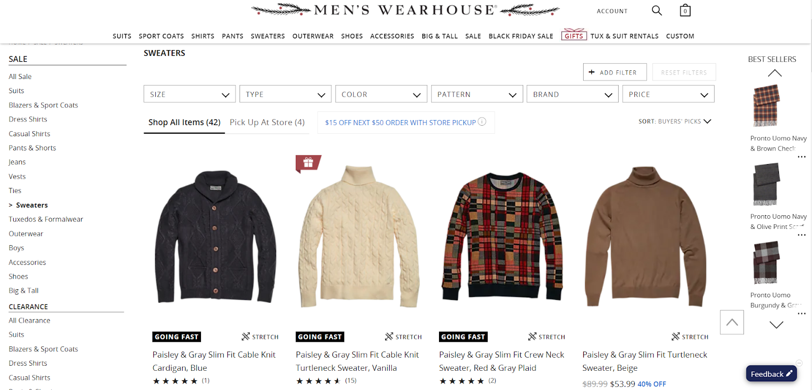 Abbigliamento da uomo