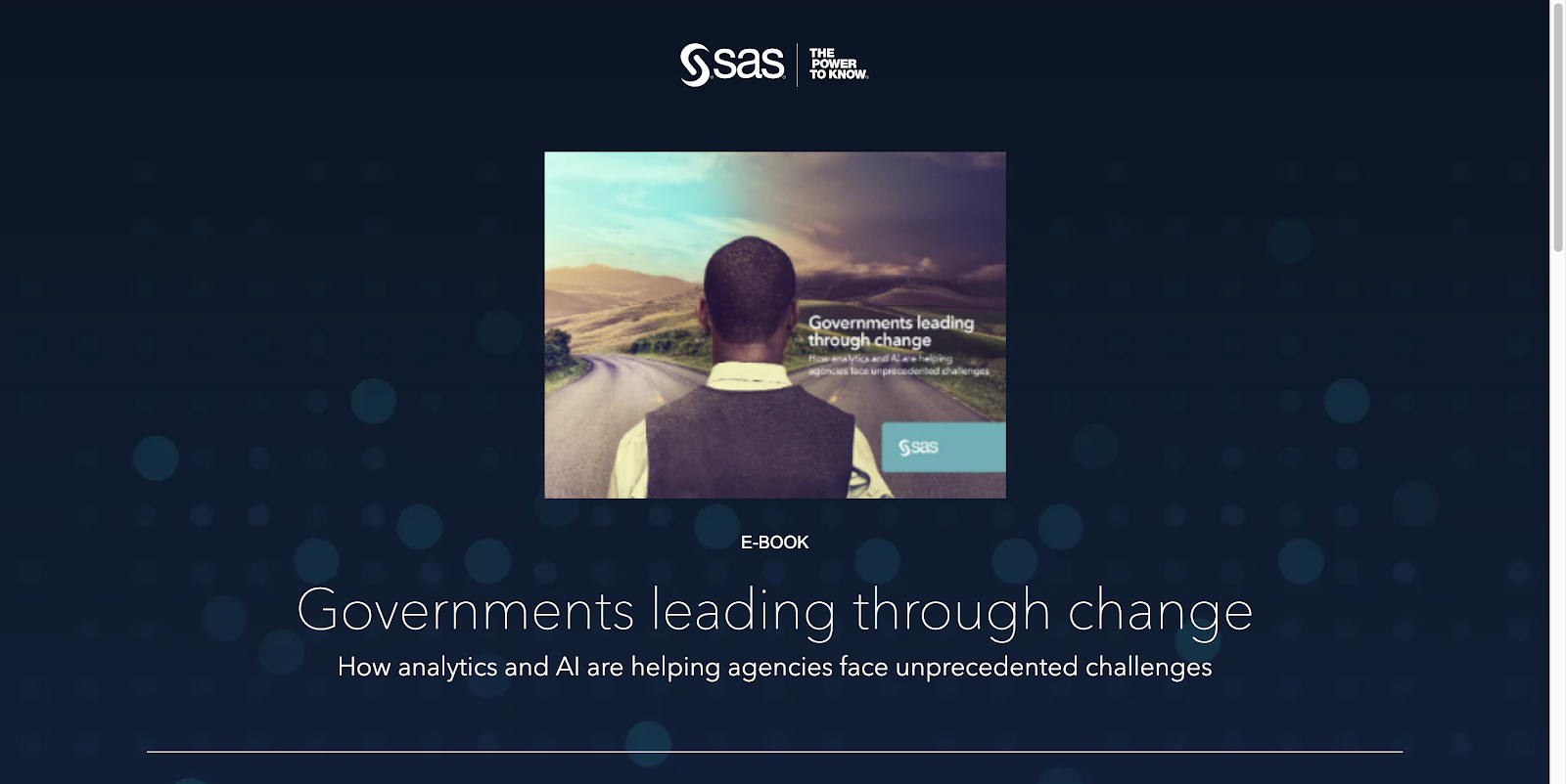 หน้า Landing Page ของ SAS