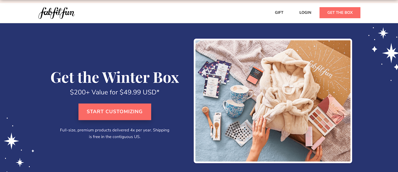 หน้า Landing Page FabFitFun