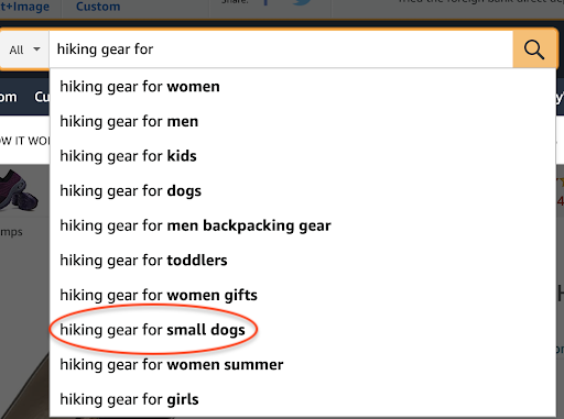 Amazon-Suchvorschläge