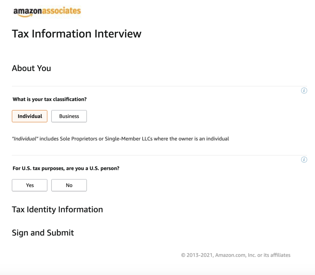 Steuerinformationen für Ihr Amazon Associates-Konto