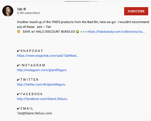 在 YouTube 視頻說明中將觀眾引導至您的社交媒體或網站