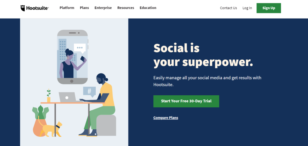 Hootsuiteメインページ