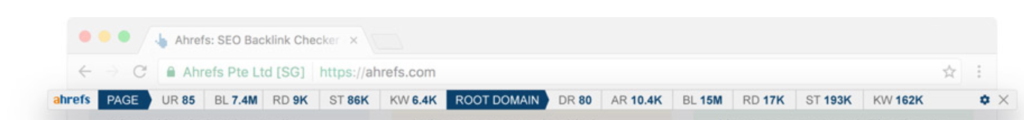 Ahrefsツールバー