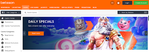 Jogos de azar online Bettson