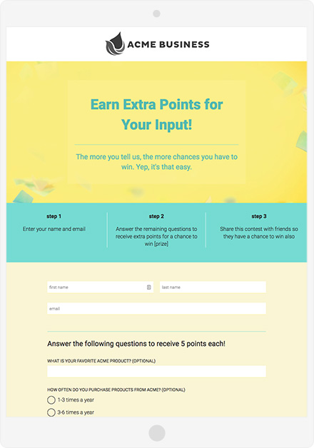 Guadagna punti extra Esempio