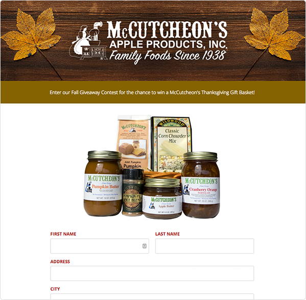 Oferta de cesta de ação de graças