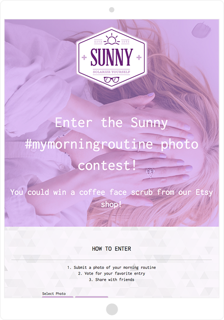 Concorso di caricamento di foto ShortStack