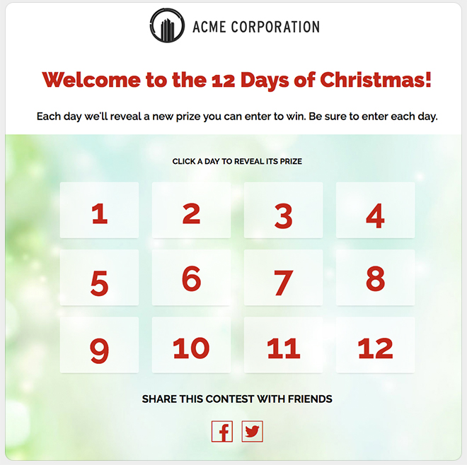 ShortStack 的多日贈品日曆