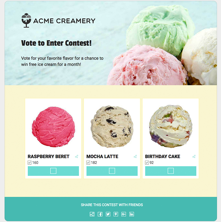 ShortStack 的投票進入模板