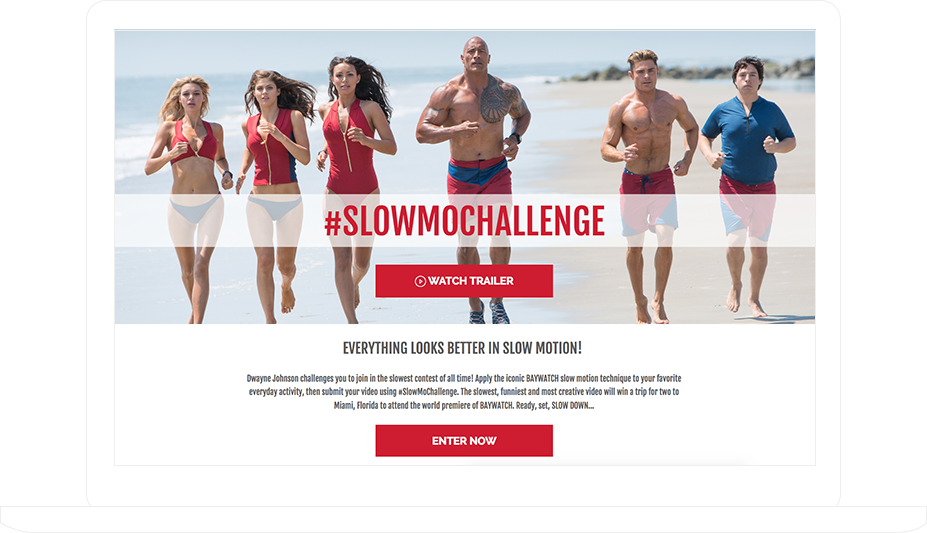 User-Generated Hashtag Contest für den Baywatch-Film