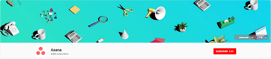 Il banner YouTube di Asana