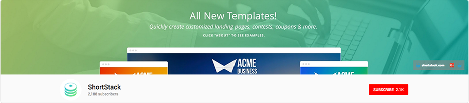 Banner YouTube ShortStack