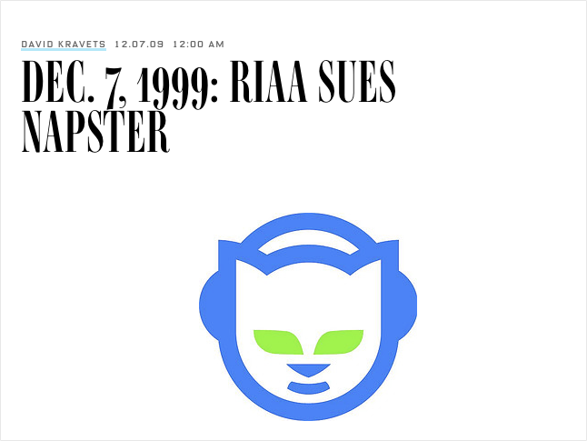Napster era un servizio di condivisione di file musicali che è stato citato in giudizio dalla Recording Industry Association of America per violazione del copyright.