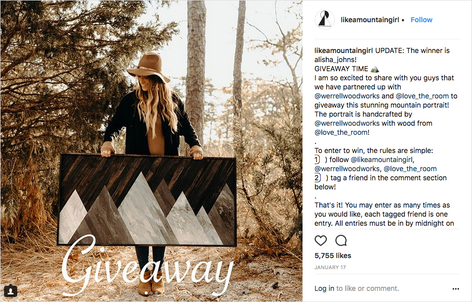 Come una ragazza di montagna partner per costruire follower