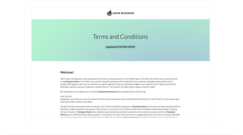 利用規約テンプレート