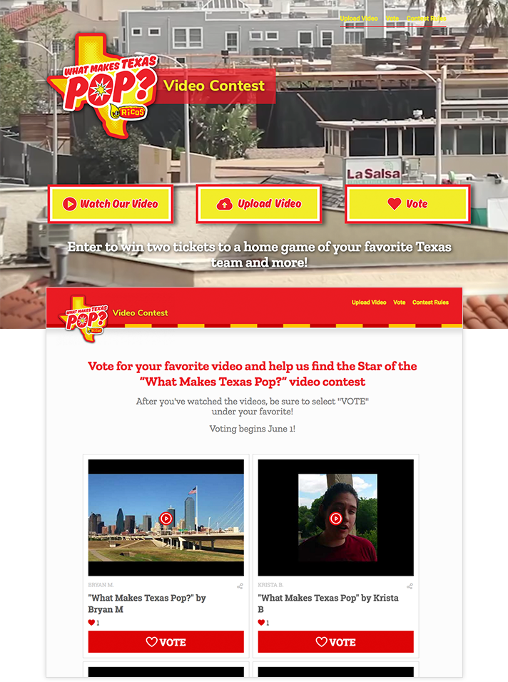 Concorso di votazione video di Rico's Popcorn