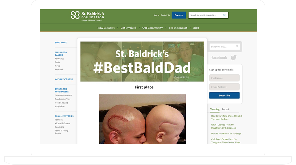 St. Baldrick's Foundation'ın #BestBaldDad Babalar Günü Yarışması