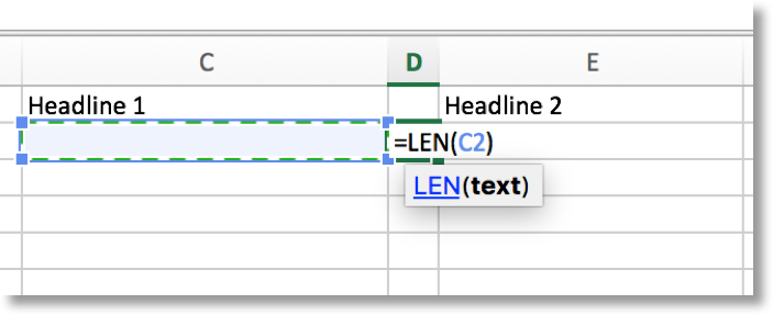 見出しの長さを確認してください