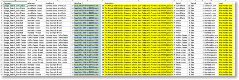 最終的なプロモーションコピーテンプレート