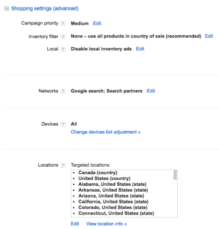 Impostazioni avanzate di acquisto