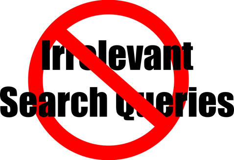 Requêtes de recherche non pertinentes