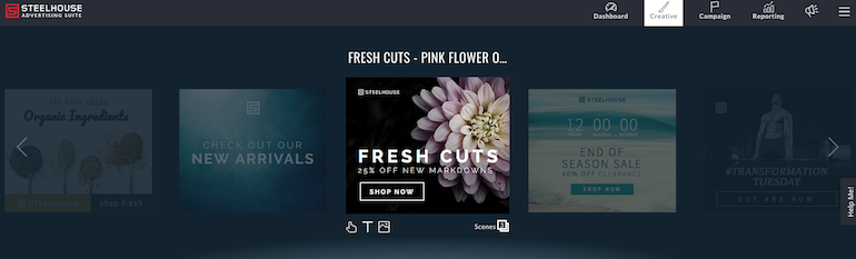 Écran de création de création