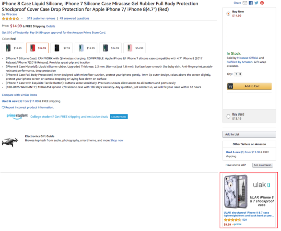 Detaliu produs Exemplu de cutie de cumpărare