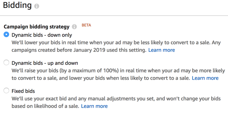 Strategii de licitare Amazon