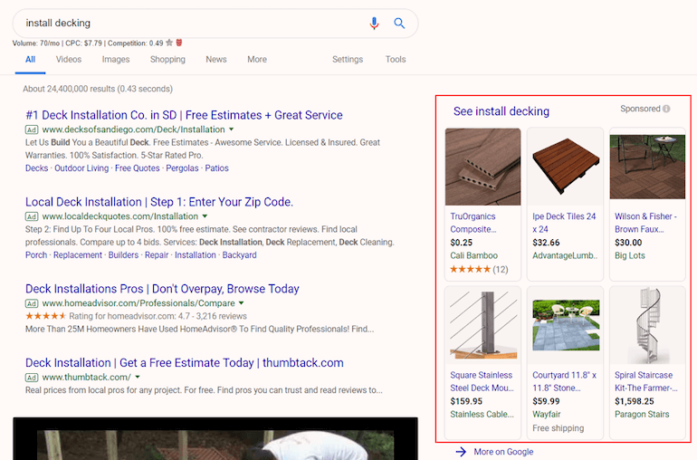 PLA e annunci commerciali