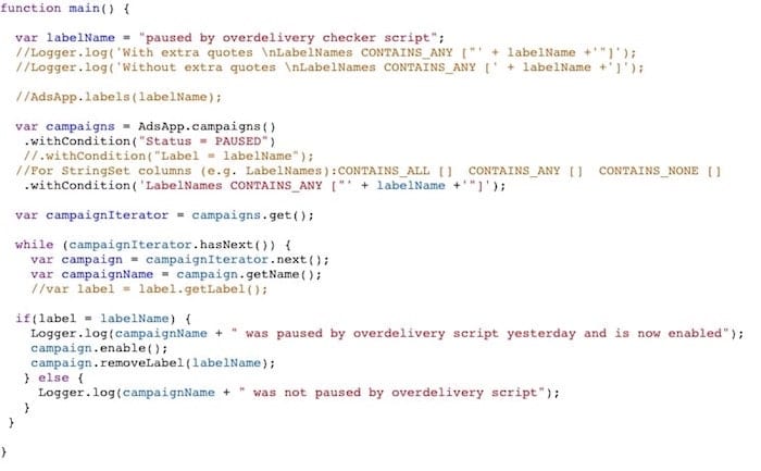Otro ejemplo de script de PPC