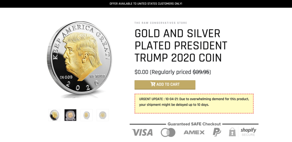 Trump 2020 madeni para