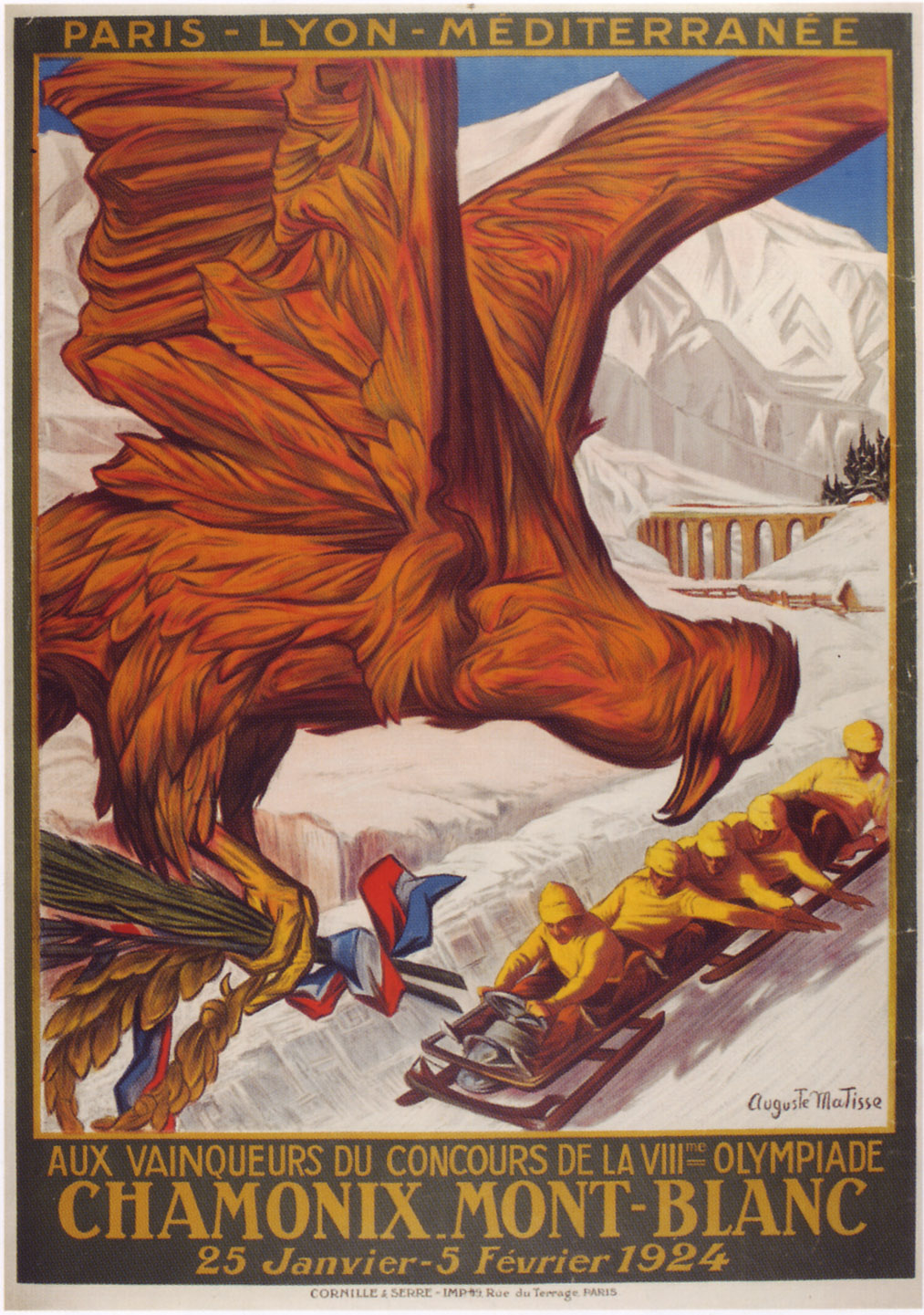 Chamonix Francia 1924 Olimpiadi invernali annunci