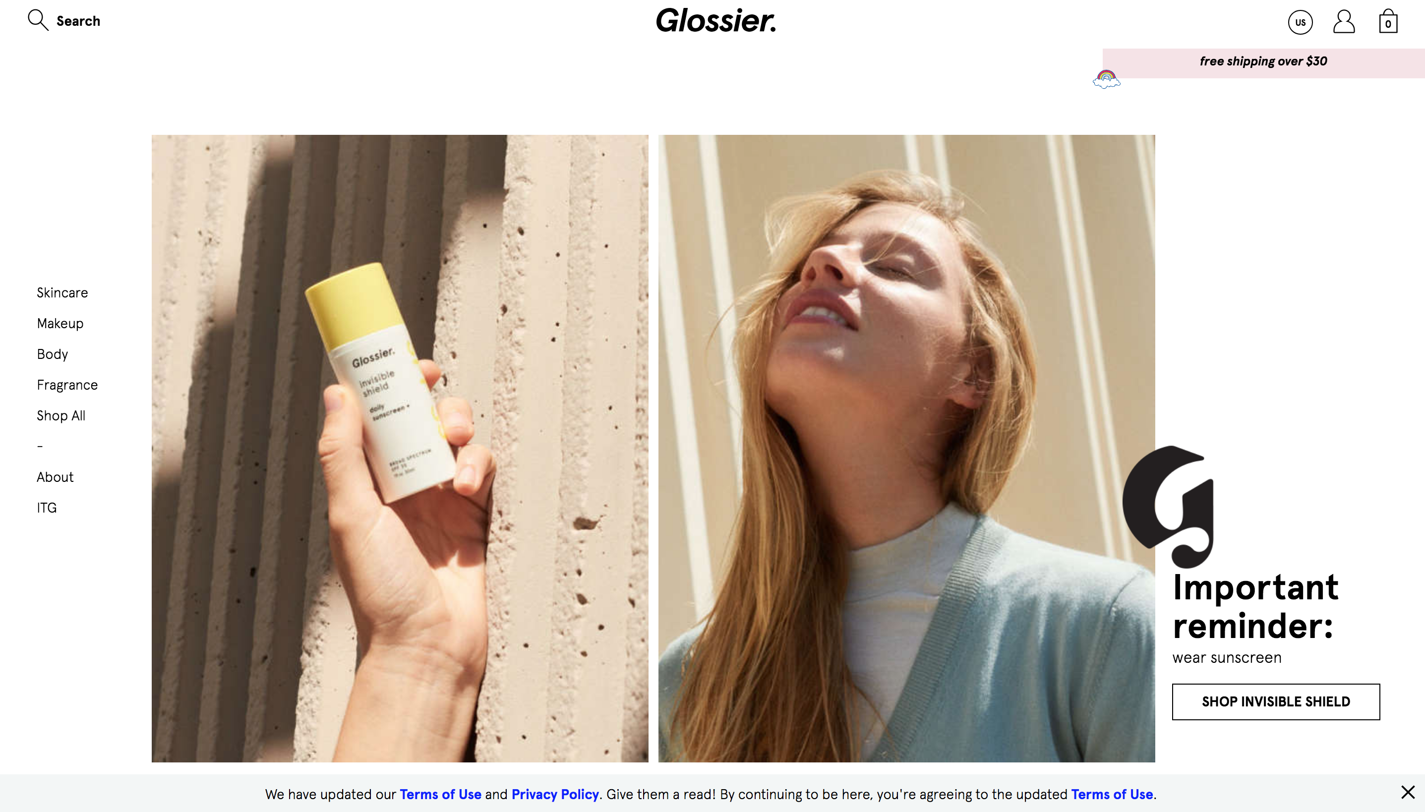 موقع جلوسيير بيوتي Glossier Beauty Website