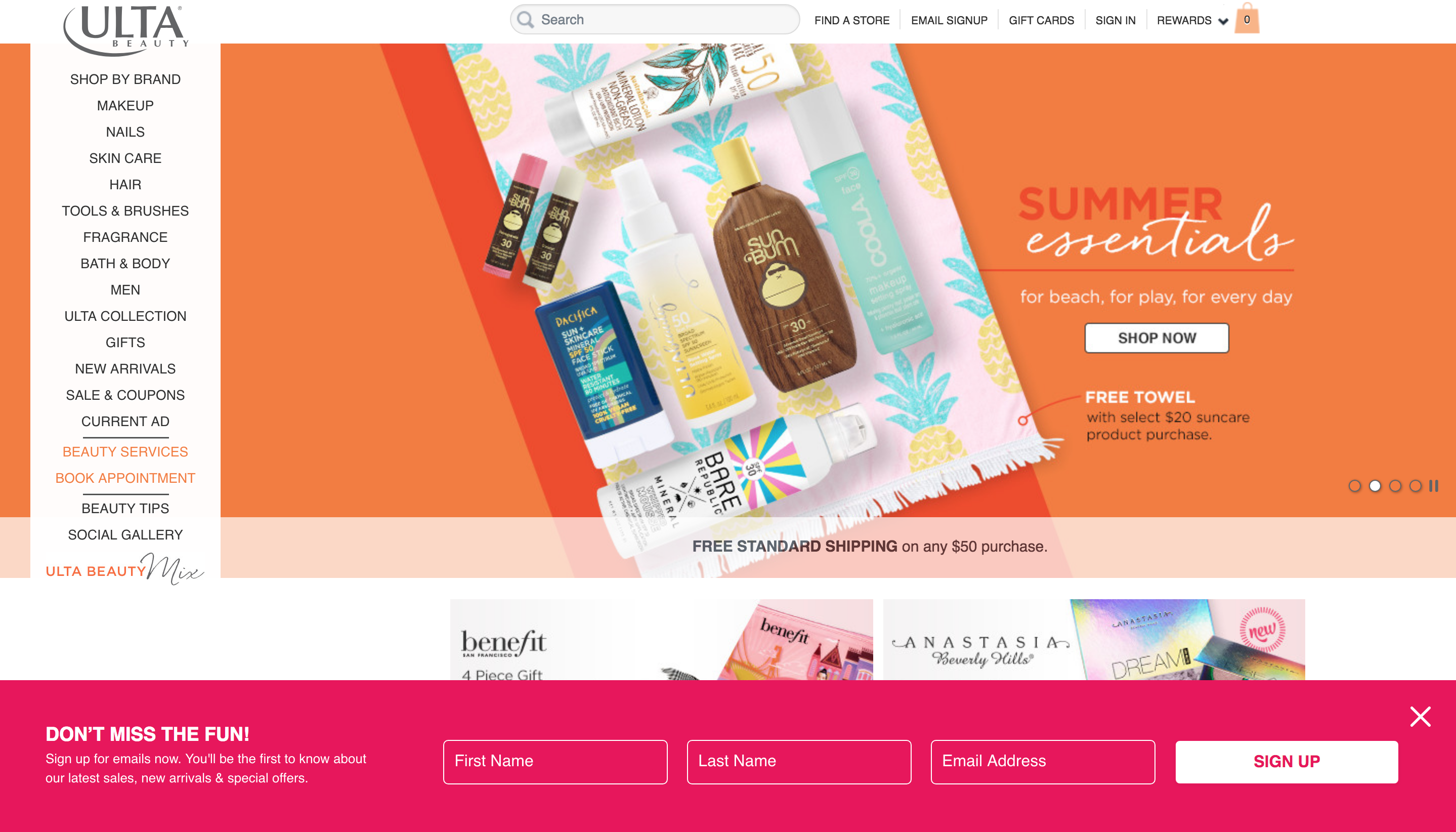 موقع Ulta Beauty Ulta Beauty Website
