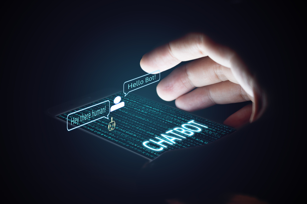 Платформа цифрового интерфейса Технология чат-бота AI Hello Bot Hey There Human