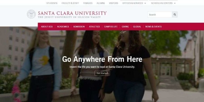 najlepsze-szkoły-marketingu-SantaClara--Uniwersytet Santa Clara University website