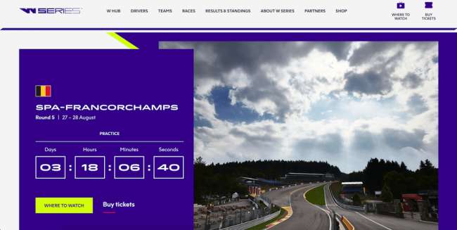 Il miglior sito web sportivo della serie W