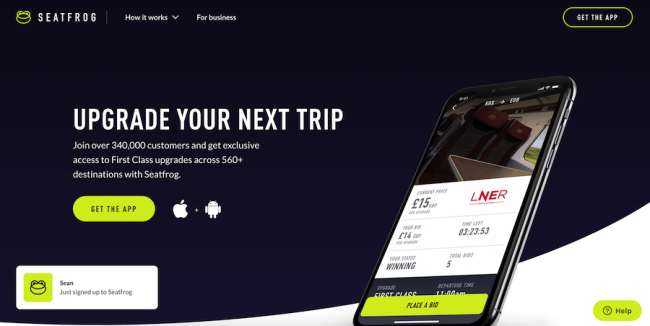 Дизайн веб-сайта Seat Frog Travel