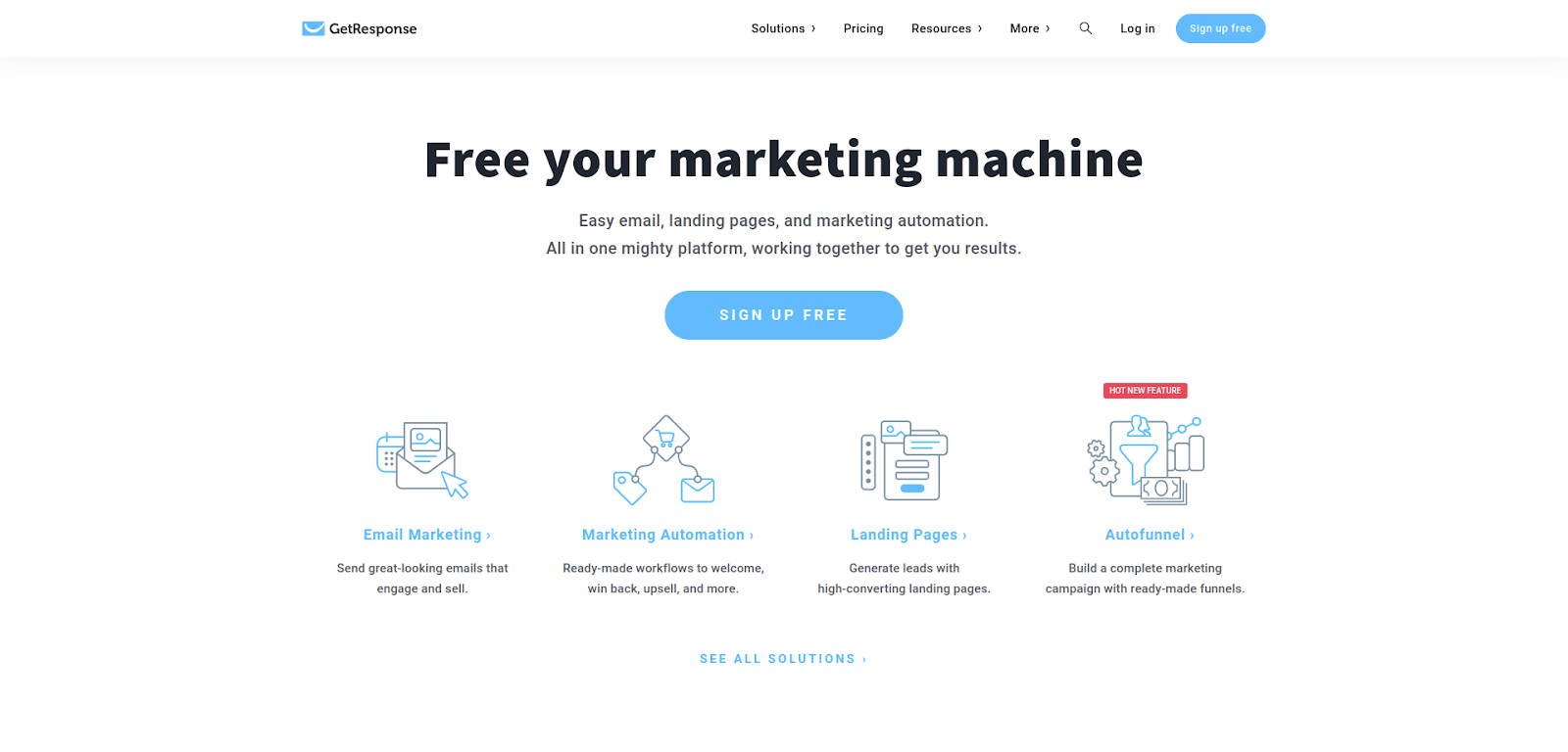 Perangkat lunak penghasil prospek B2b seperti getresponse membantu perusahaan mengirim pesan yang dipersonalisasi