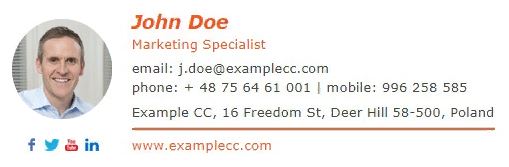 เทมเพลตลายเซ็นอีเมล html