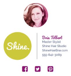 เทมเพลตลายเซ็นอีเมลแบบมืออาชีพ